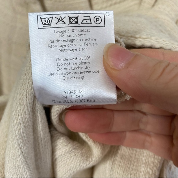 Sezane Thaia Skirt Ecru Paper Bag Style FR 38 US 6 - Picture 7 of 12